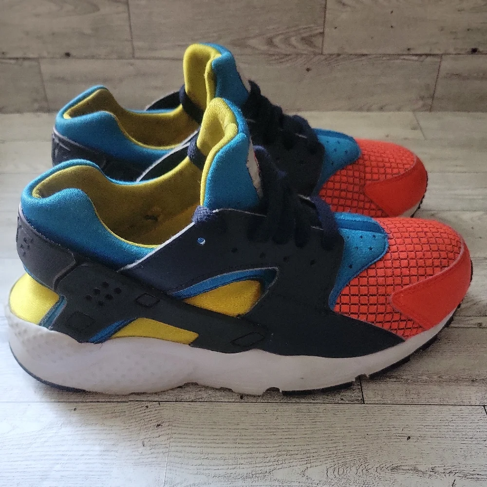 Huarache Run‎ GS 6.5Y Kids Shoes Sneakers BQ7096-600 Crimison/Obsidian
